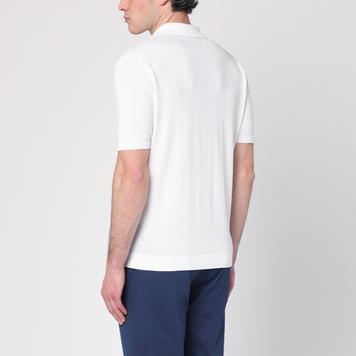 Roberto Collina White polo in cotton