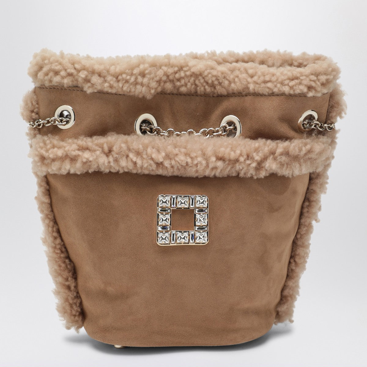 ROGER VIVIER Très Vivier backpack in suede and shearling Roger Vivier
