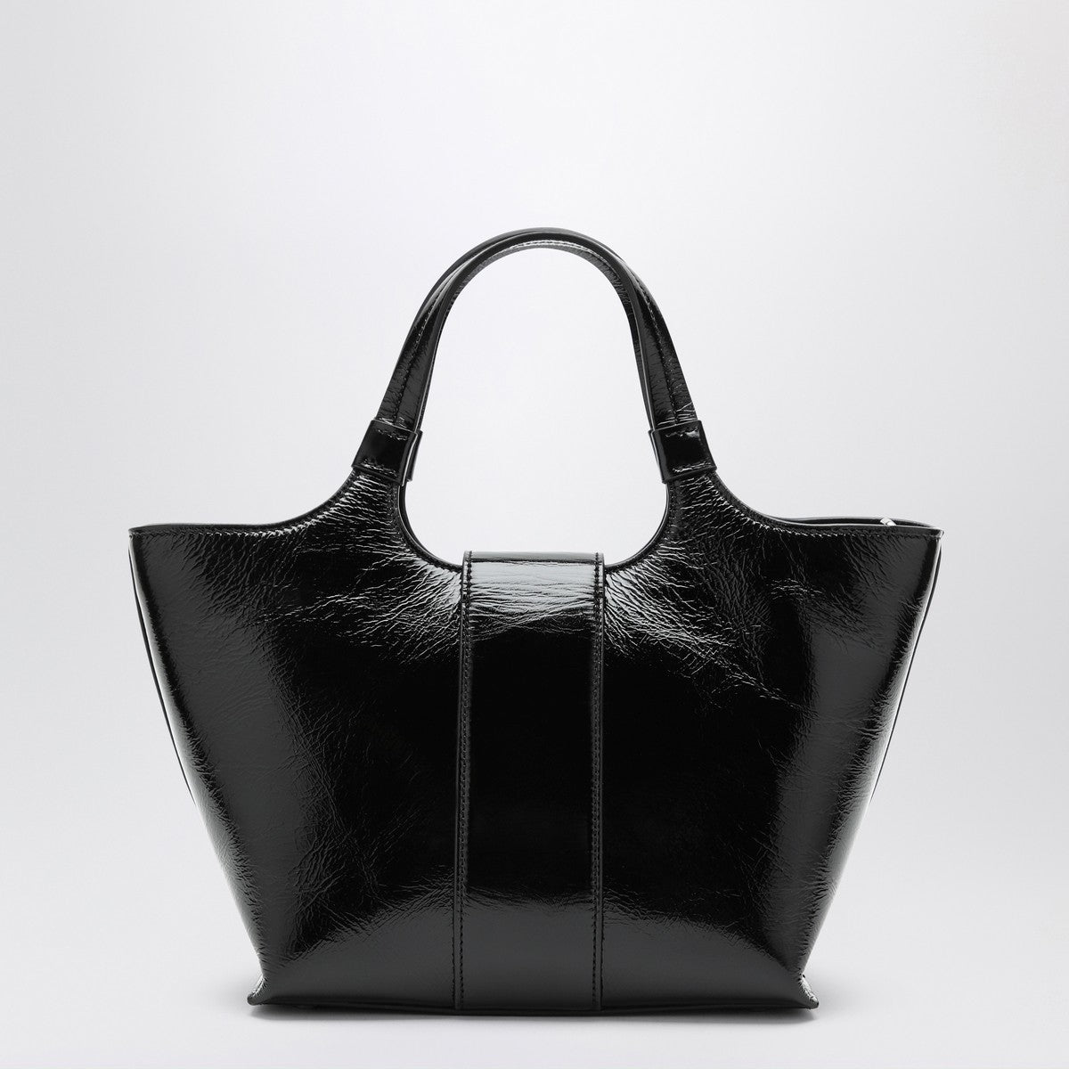 ROGER VIVIER Mini Viv'' Choc black leather shopping bag