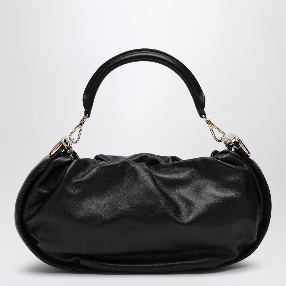 ROGER VIVIER Viv'' Choc Royal black leather hobo bag Roger Vivier