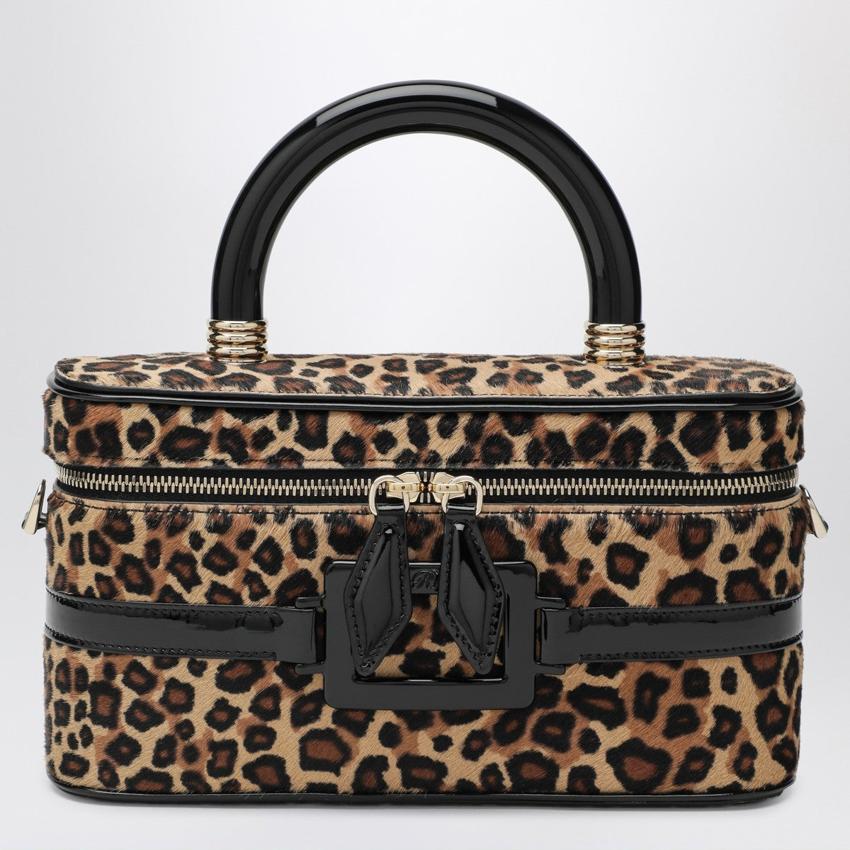 ROGER VIVIER Belle Vivier Vanity bag leopard print pony skin Roger Vivier
