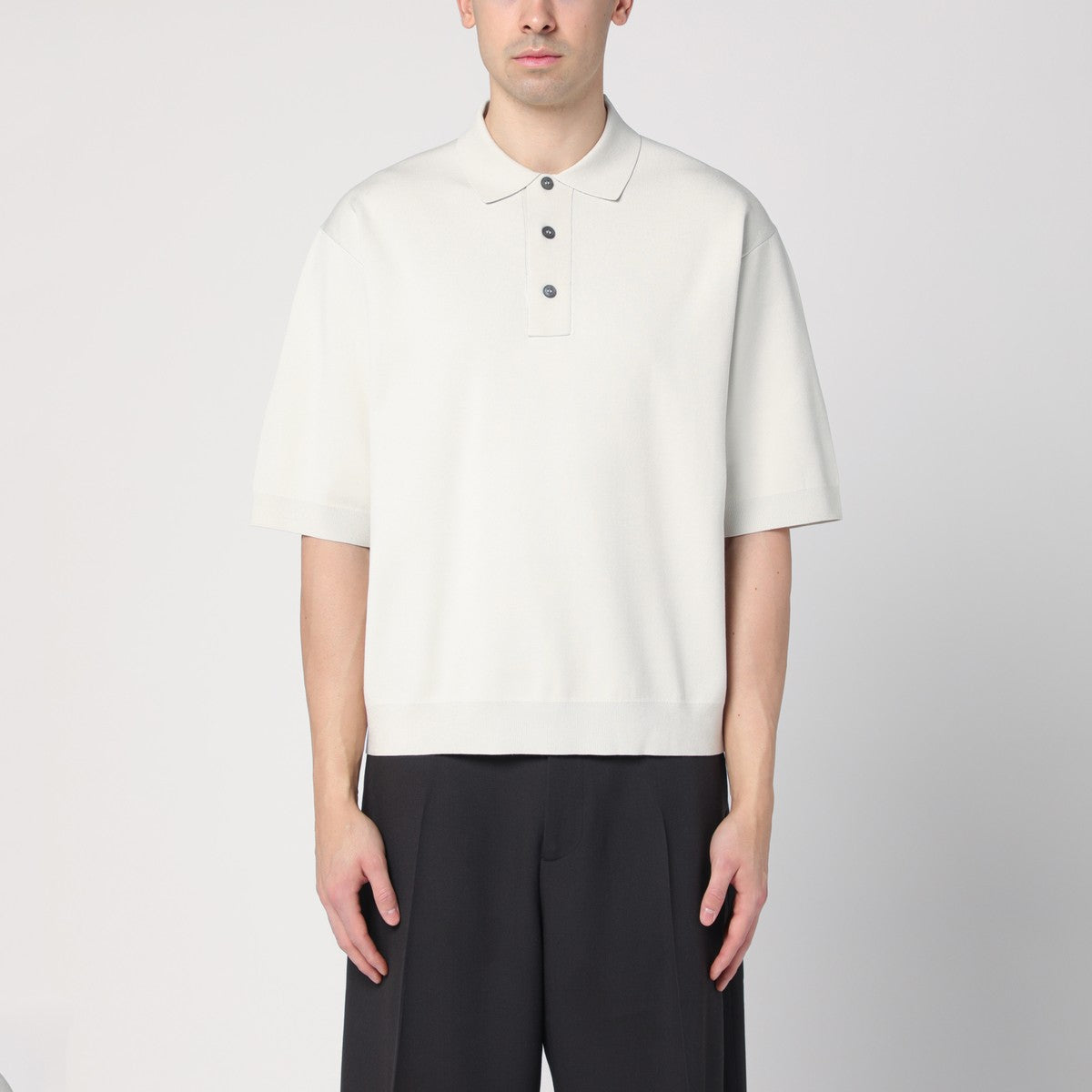 STUDIO NICHOLSON Short-sleeve ice color polo Studio Nicholson