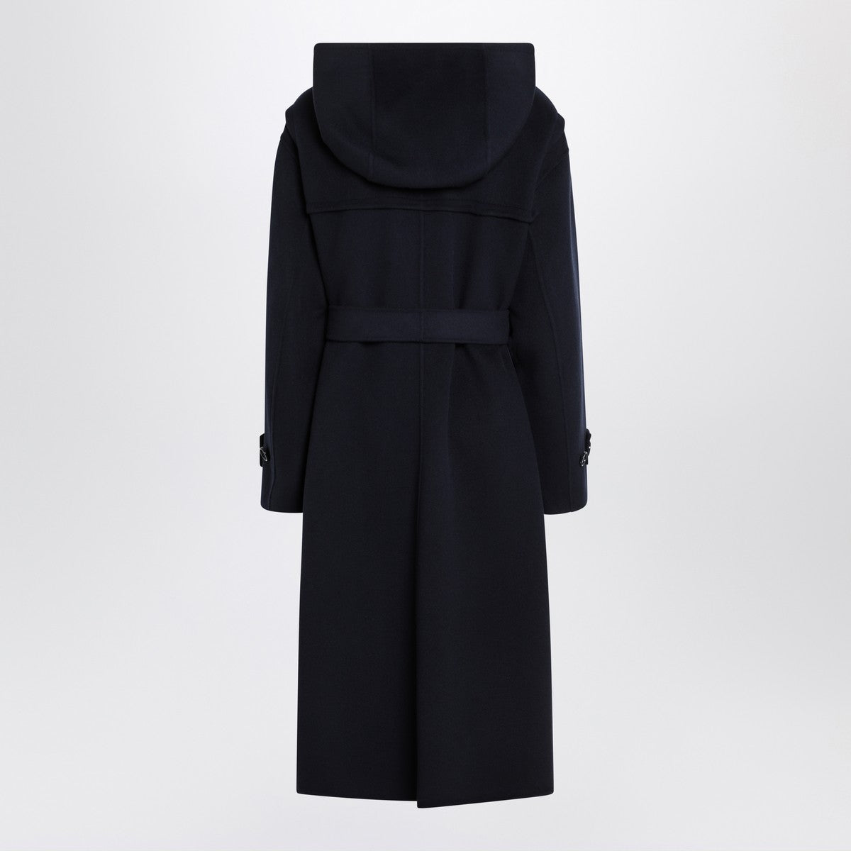 S Max Mara Blue coat with matching double belt S Max Mara