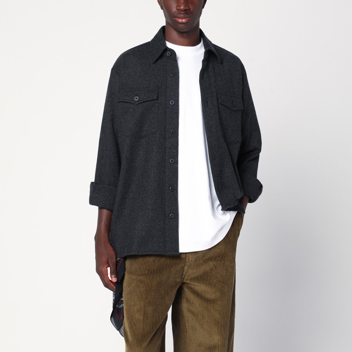 Destin Dark gray wool shirt Destin