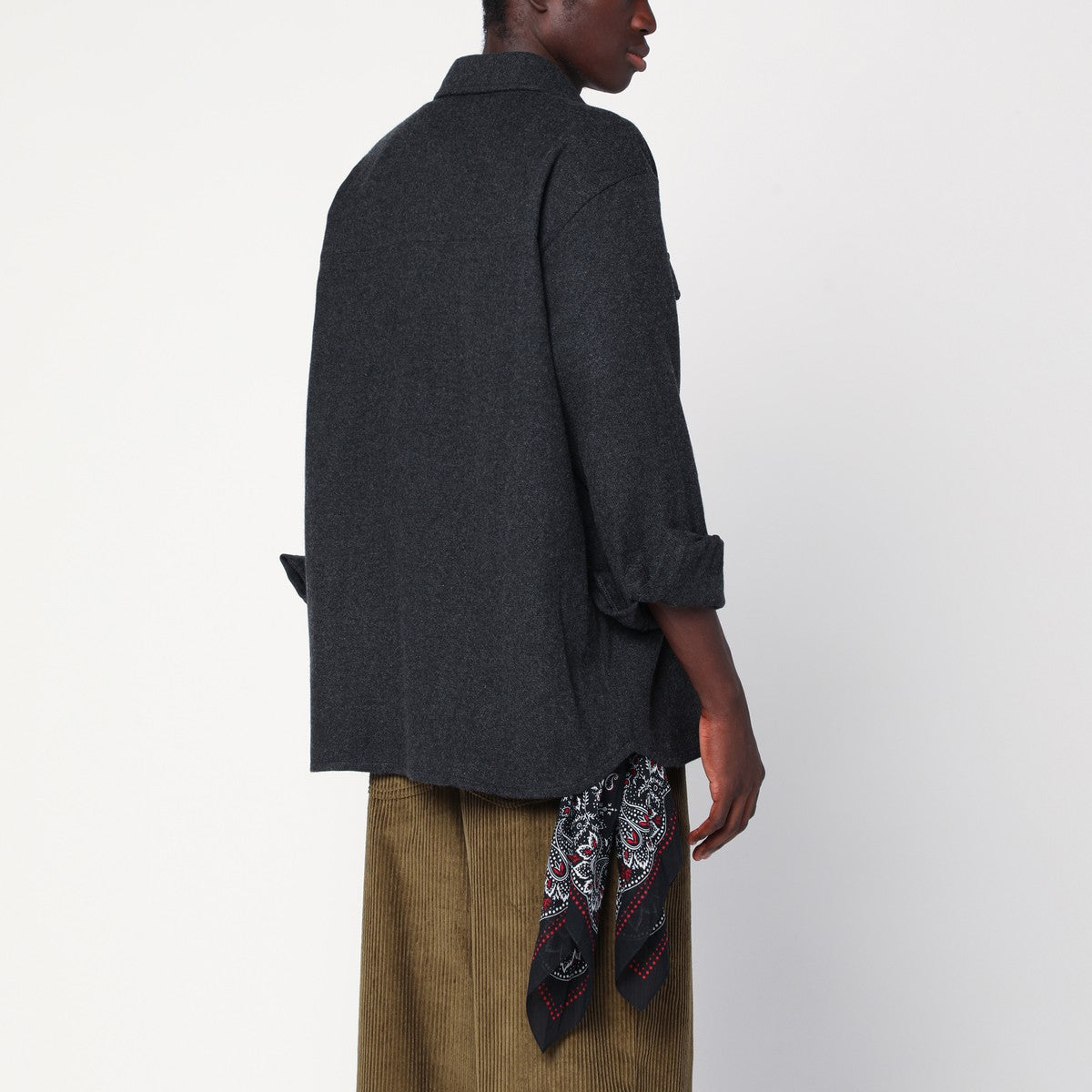 Destin Dark gray wool shirt Destin