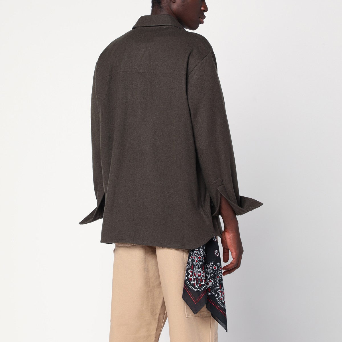 Destin Military green wool shirt Destin