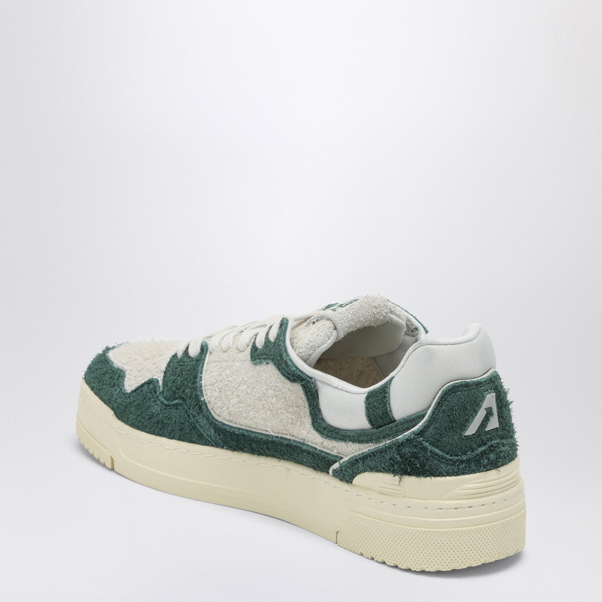AUTRY White/bottle green suede and mesh CLC sneakers Autry