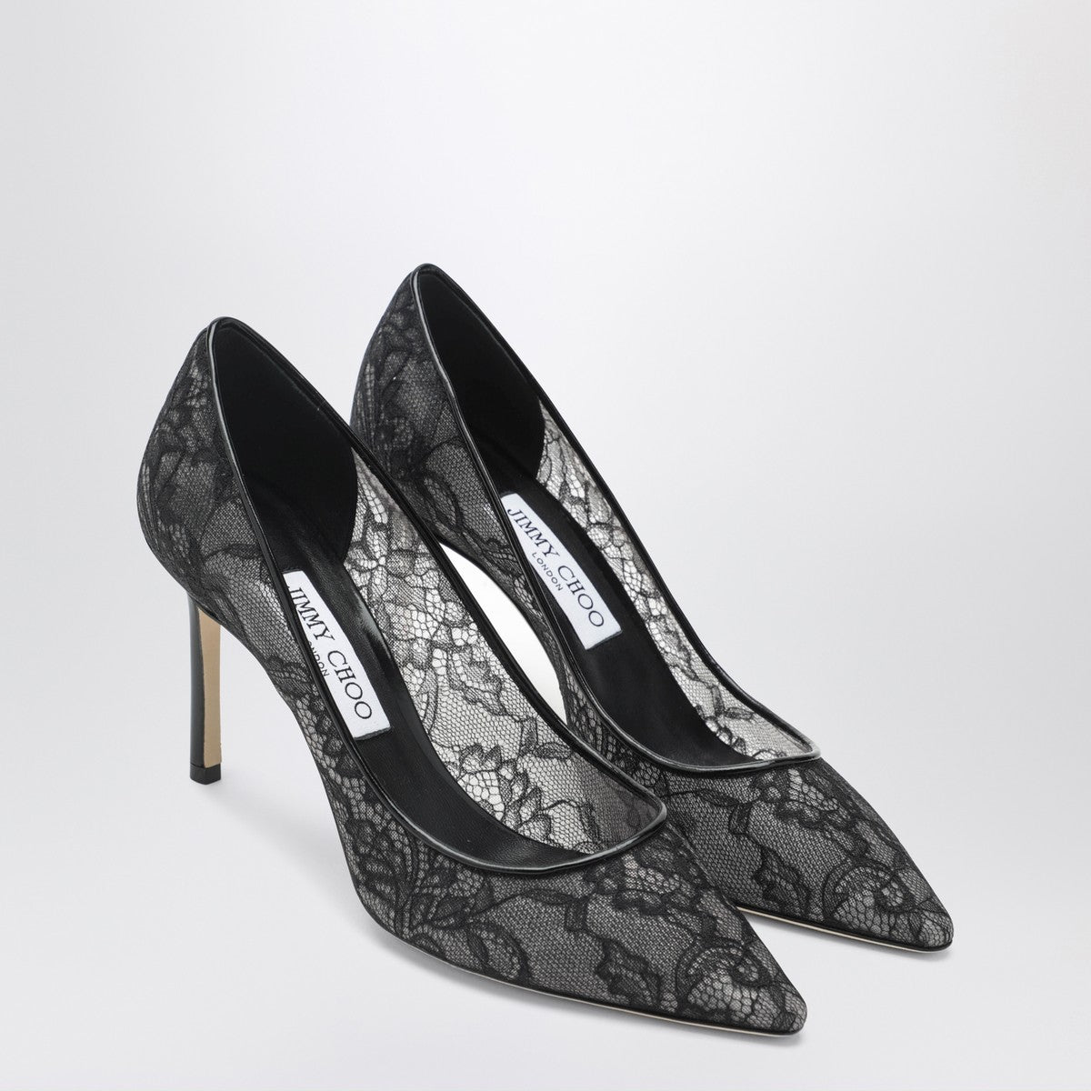 Jimmy Choo Romy 85 pumps in lace with logo Jimmy Choo