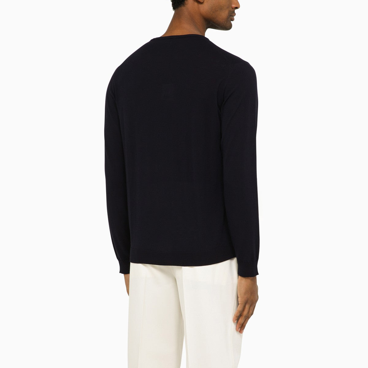 Roberto Collina Navy blue cotton crew-neck sweater Roberto Collina