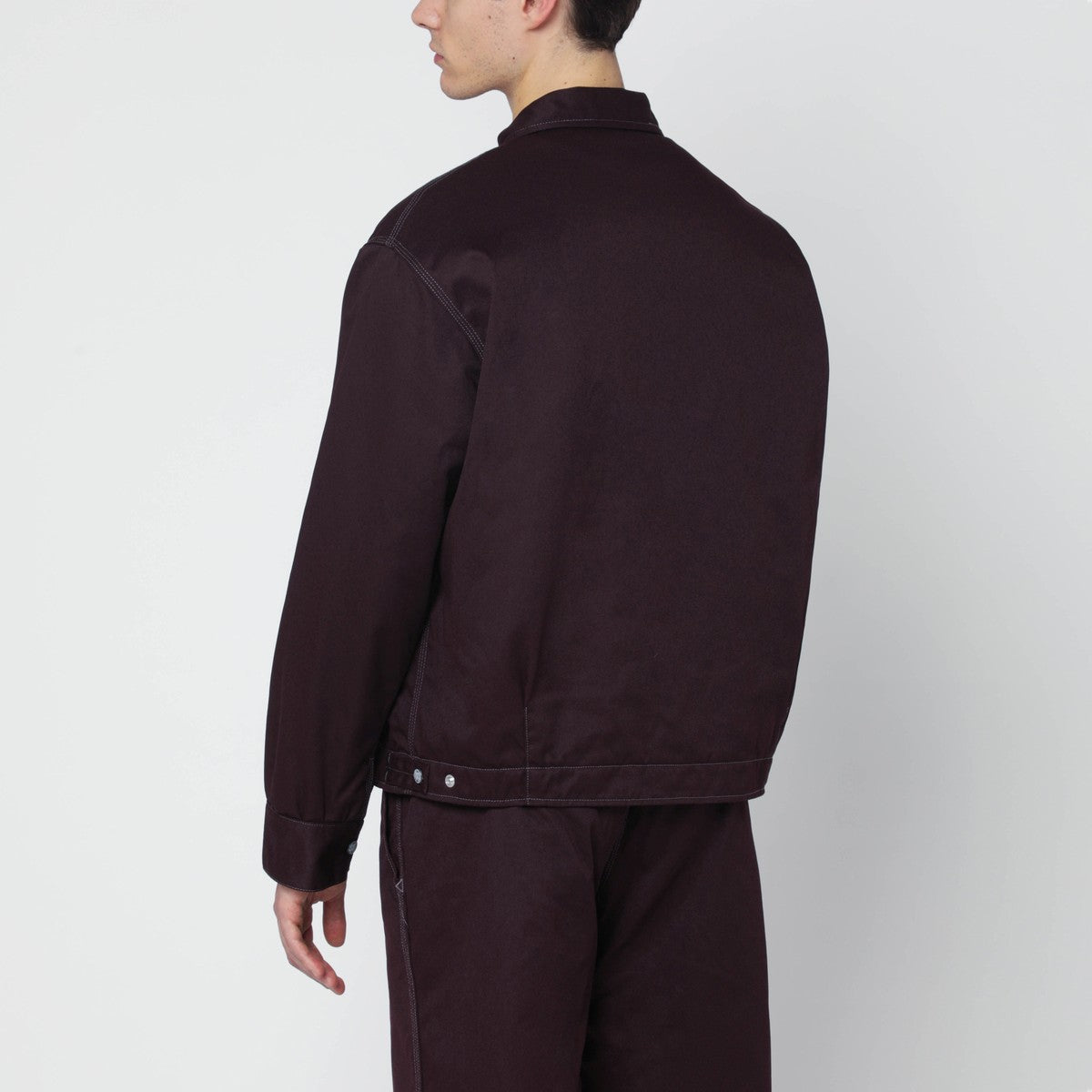 Needles Burgundy zip shirt jacket Needles