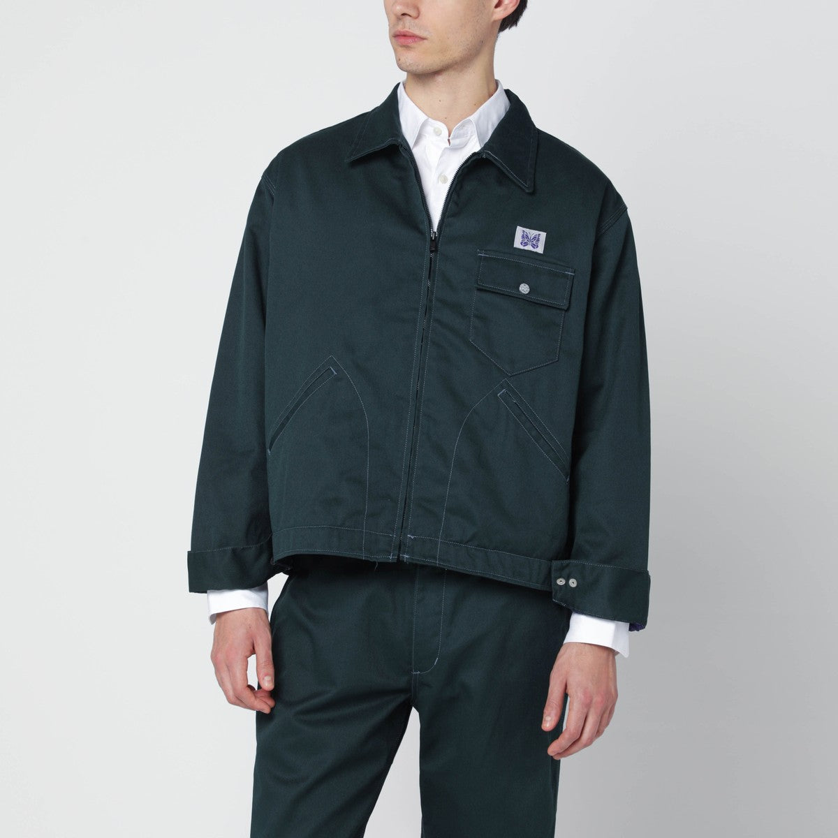 Needles Green zip shirt jacket Needles