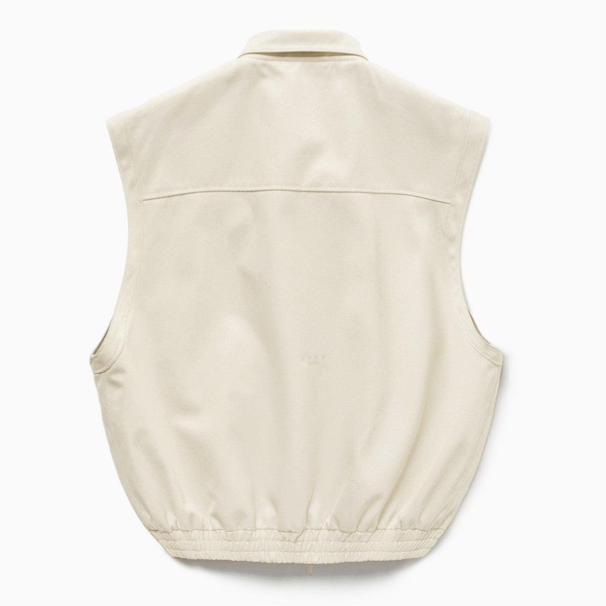 1989 STUDIO Light cream gabardine zip up vest 1989 STUDIO