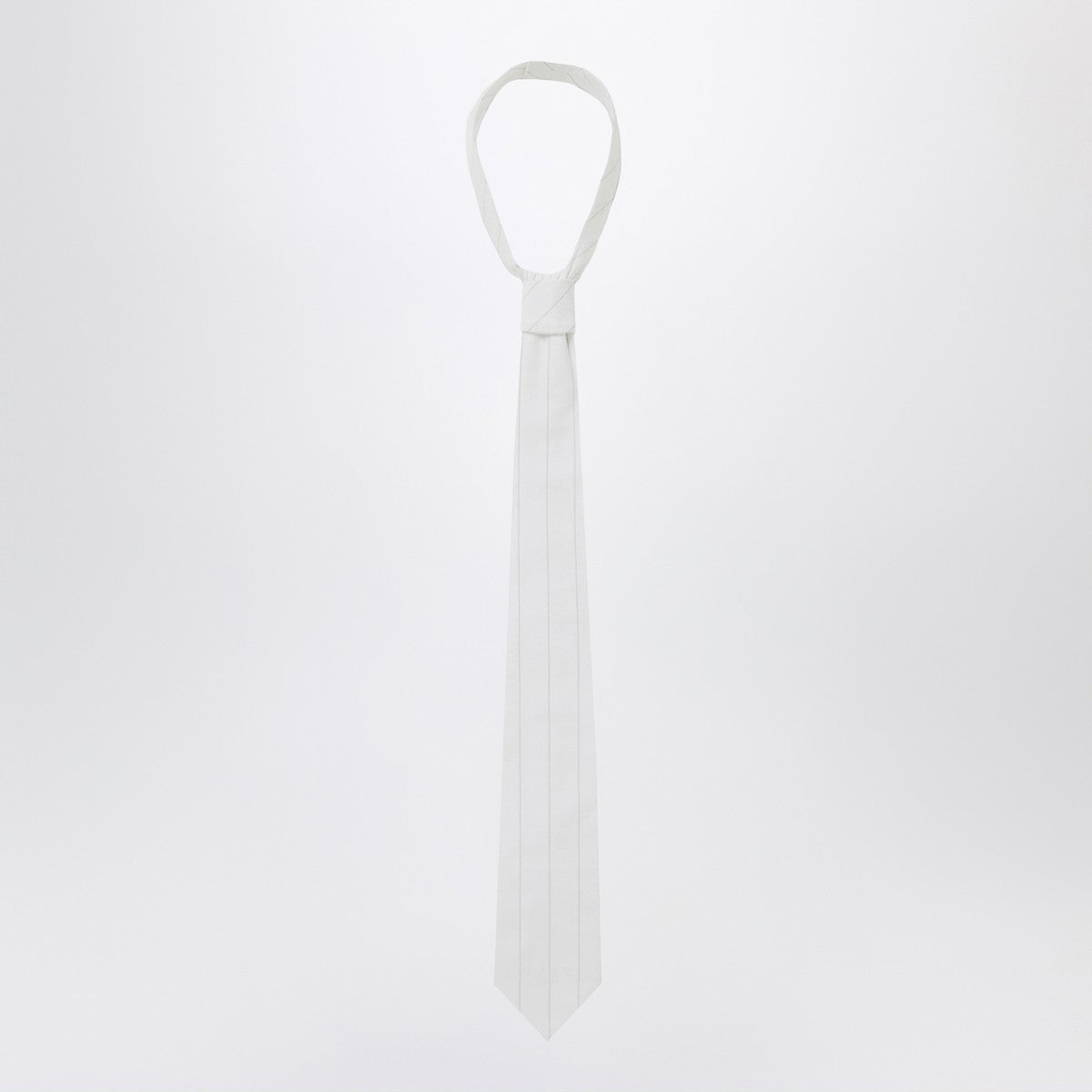 1989 STUDIO White striped tie