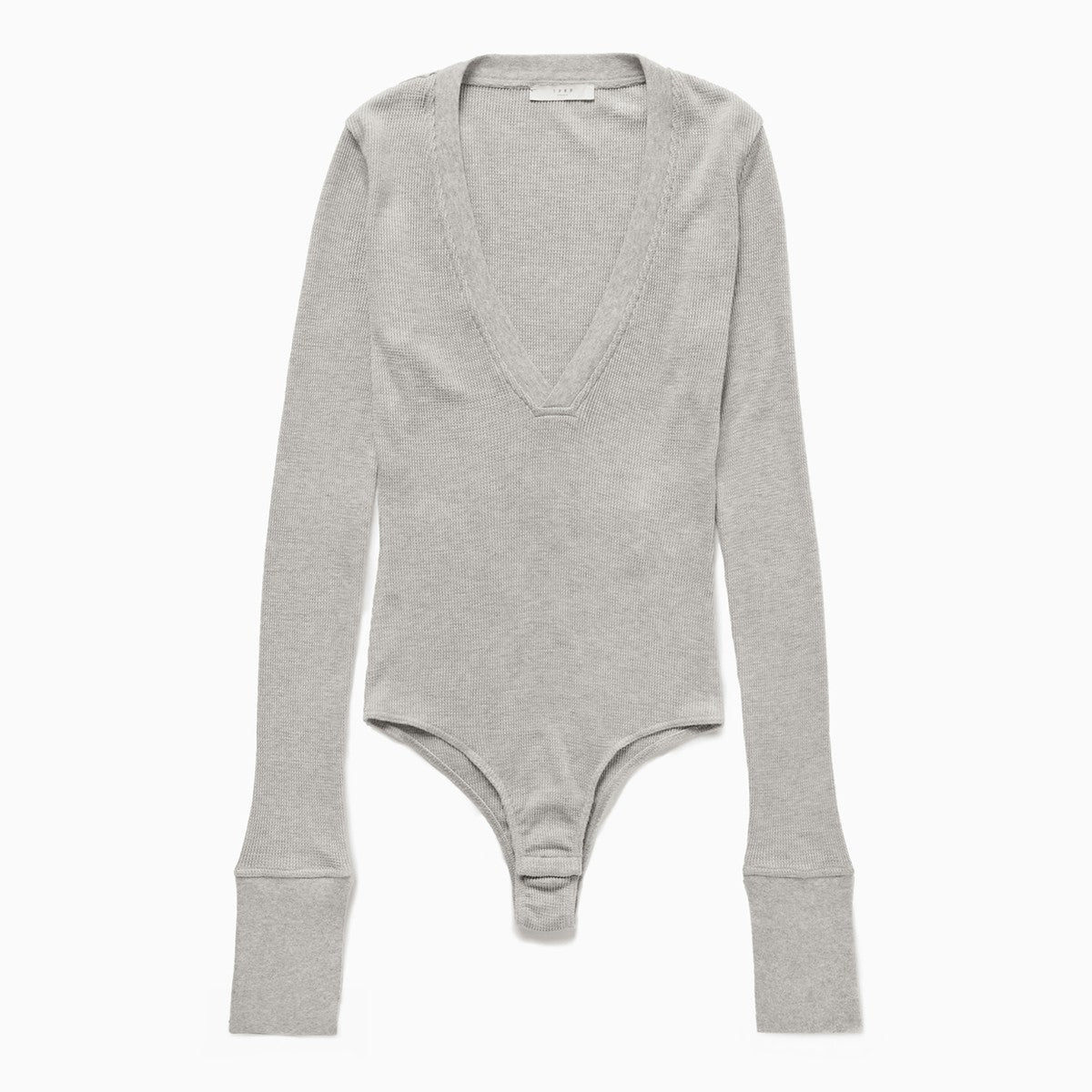 1989 STUDIO Light grey Waffle body V-neck 1989 STUDIO