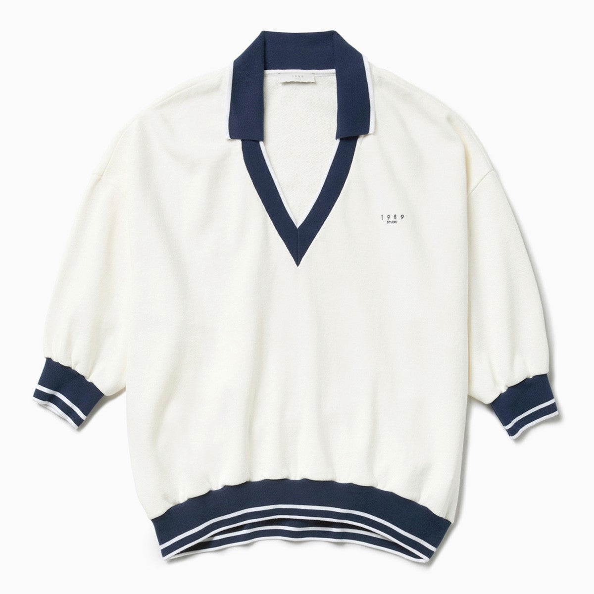 1989 STUDIO JP V-neck sweatshirt white 1989 STUDIO