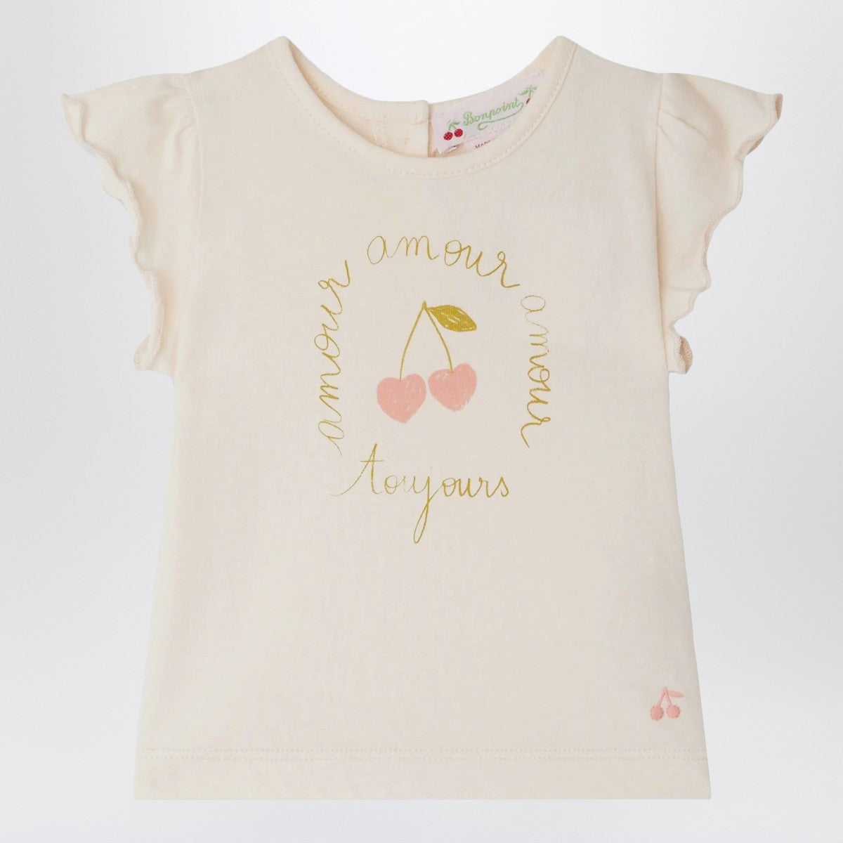 Bonpoint Elma blush pink T-shirt with print Bonpoint
