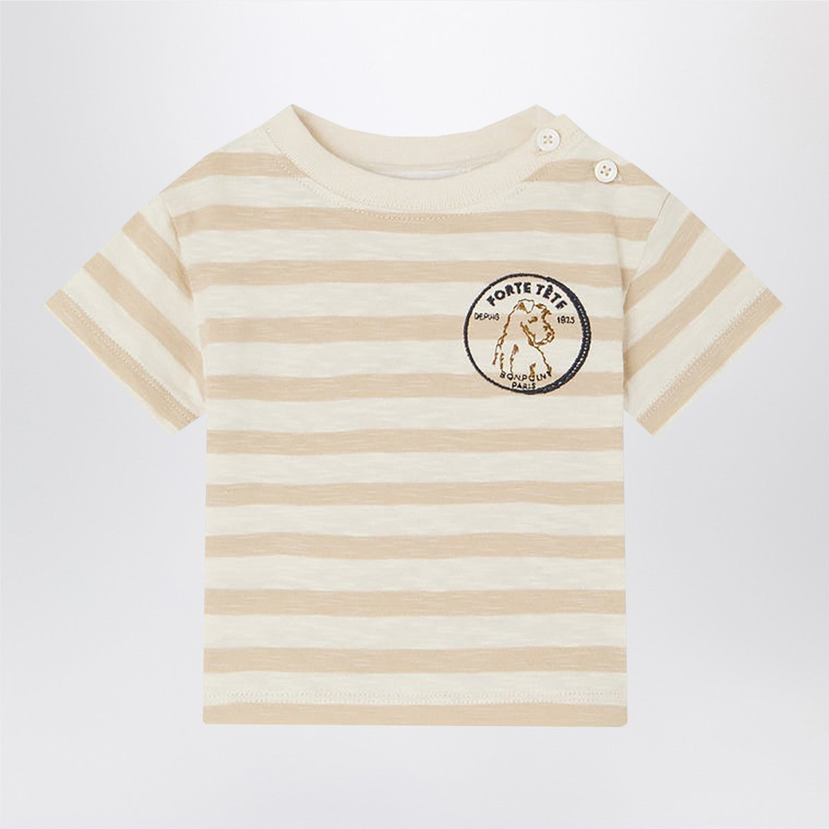 Bonpoint Gaye beige striped T-shirt Bonpoint