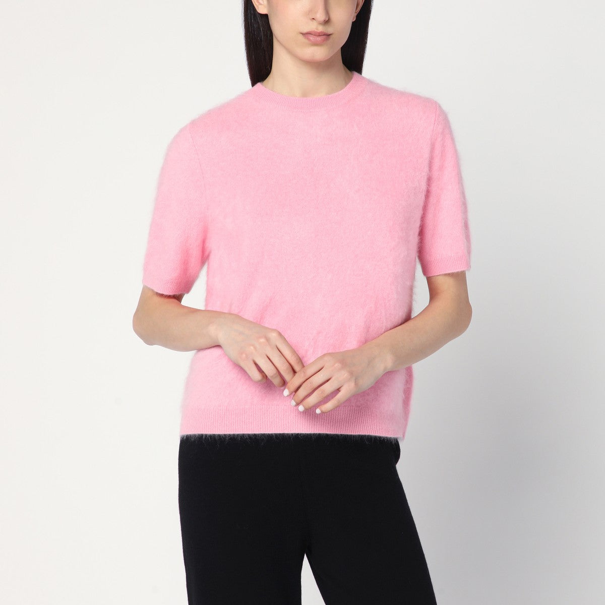 Soft Goat Pink brushed cashmere sweater Soft Goat