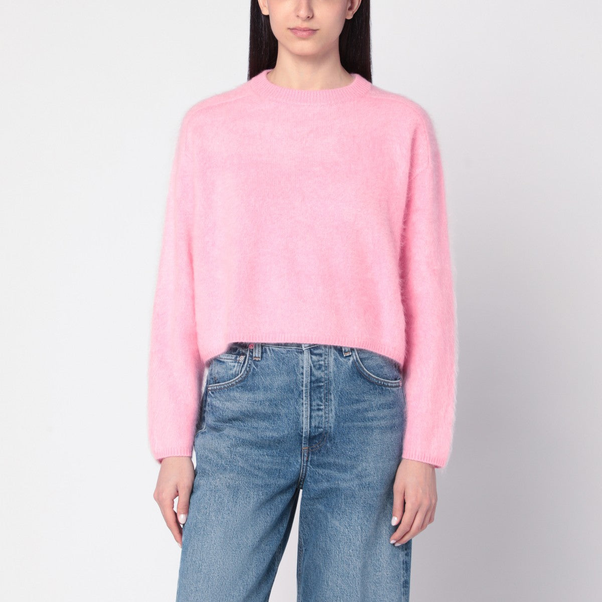 Soft Goat Pink brushed cashmere pullover Soft Goat