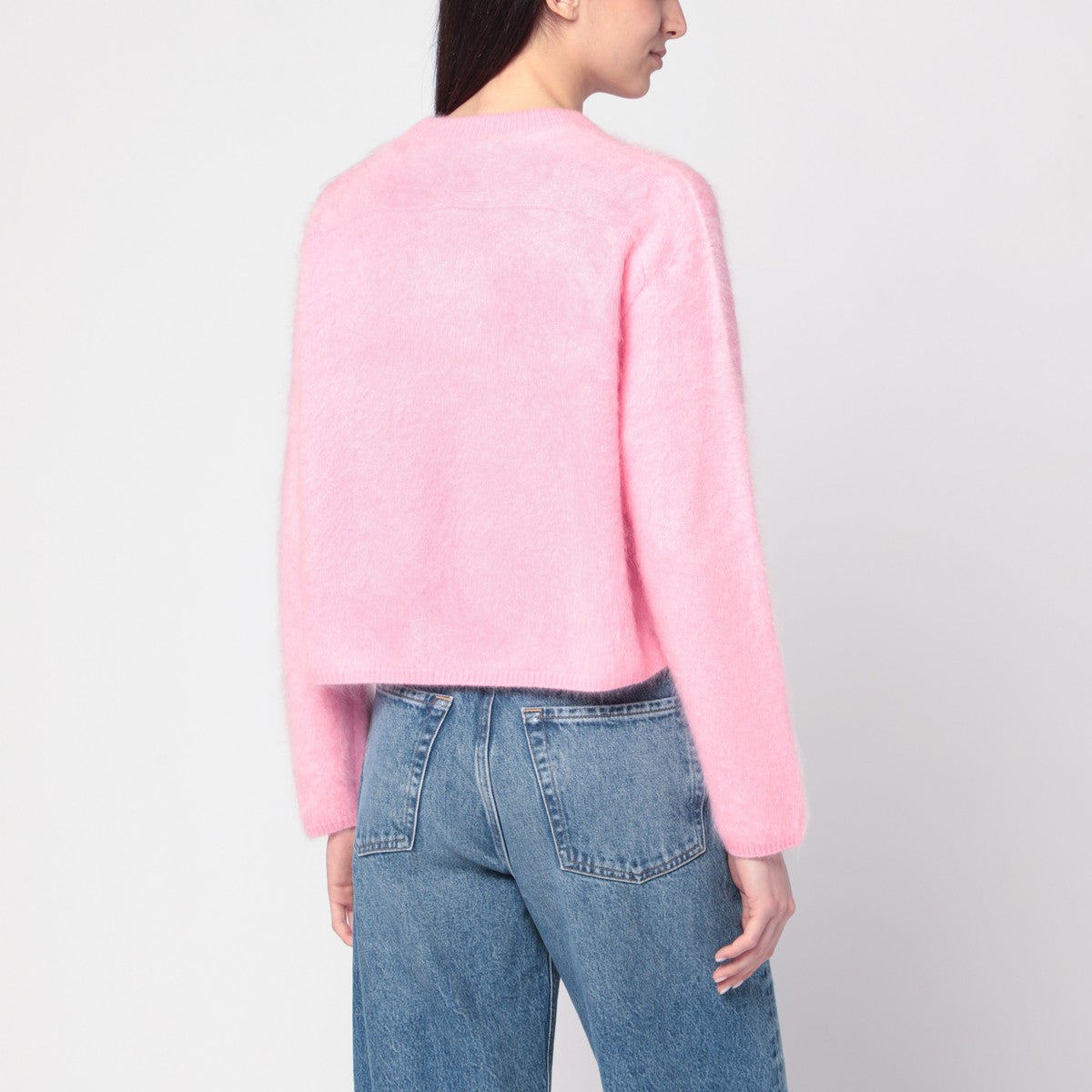 Soft Goat Pink brushed cashmere pullover Soft Goat