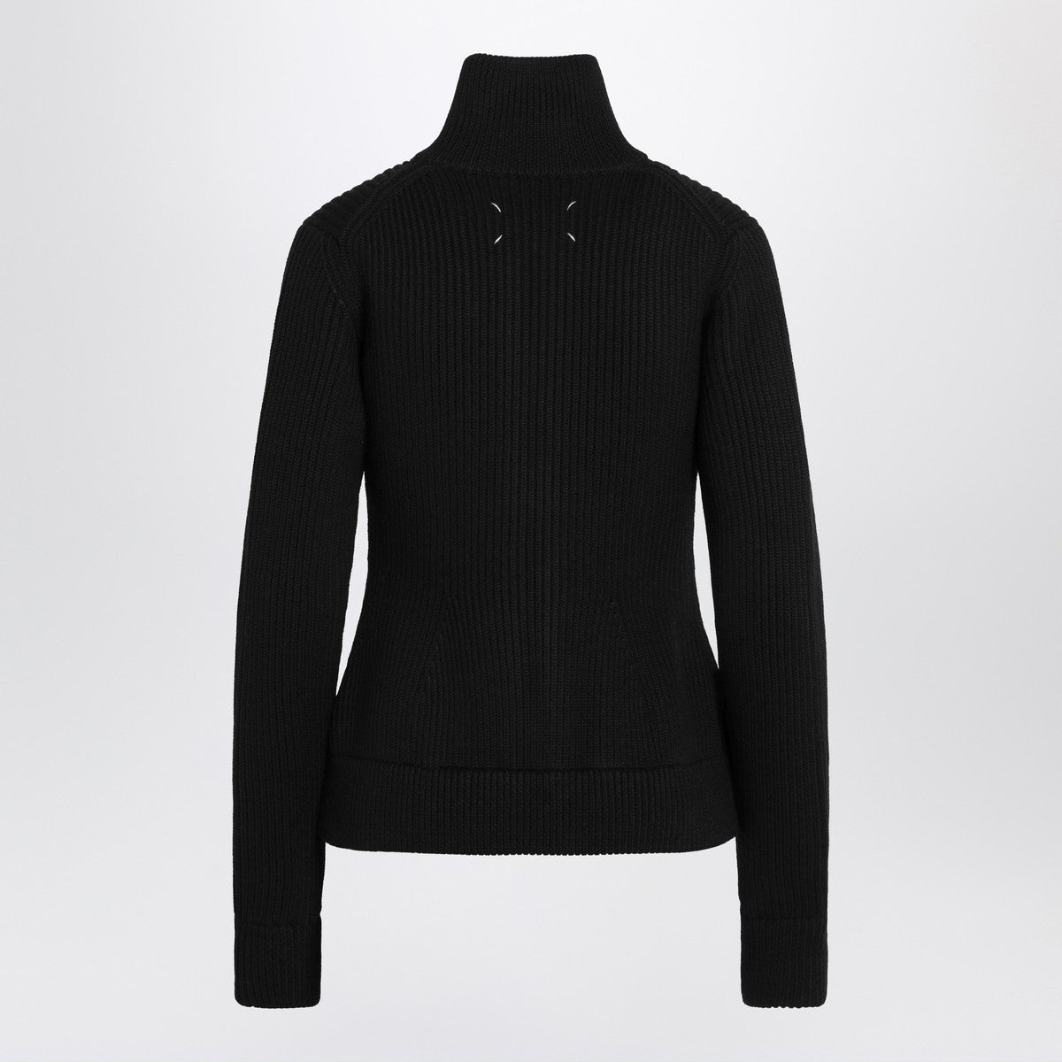 Maison Margiela Black wool zip-up cardigan Maison Margiela