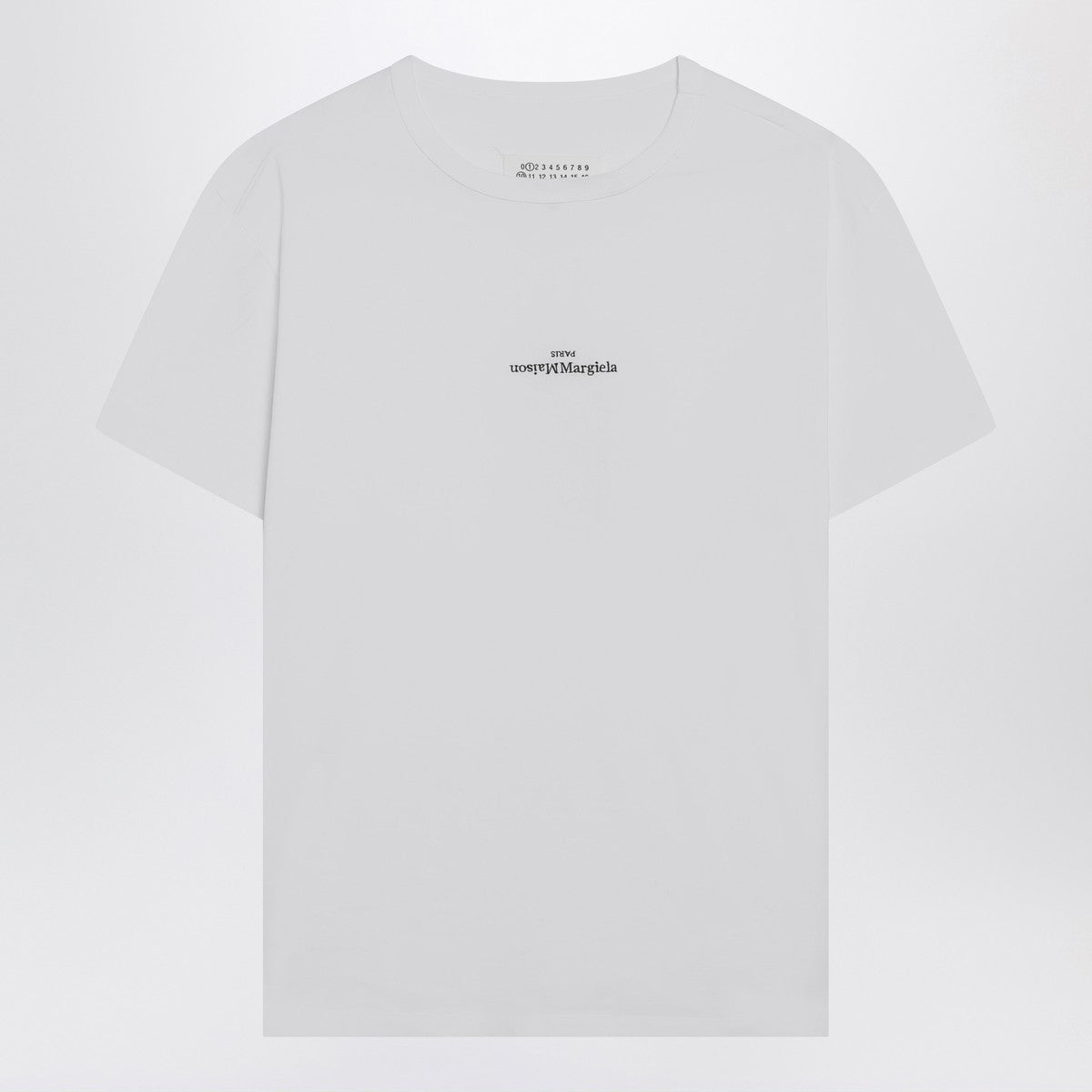 Maison Margiela White T-shirt with distorted logo Maison Margiela