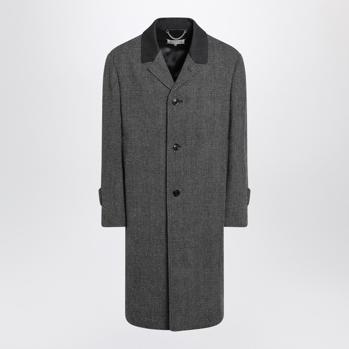 Maison Margiela Single-breasted black/white wool blend coat Maison Margiela