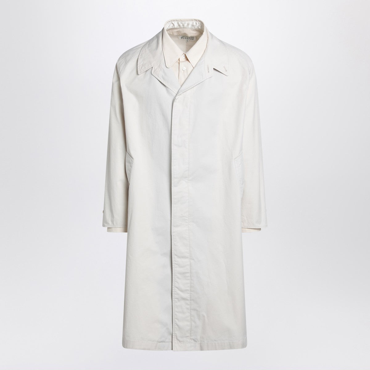 Maison Margiela Single-breasted trench coat ivory in cotton Maison Margiela