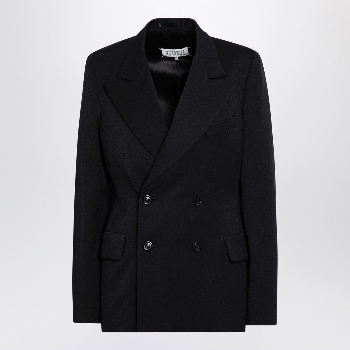 Maison Margiela Black double-breasted jacket in wool Maison Margiela