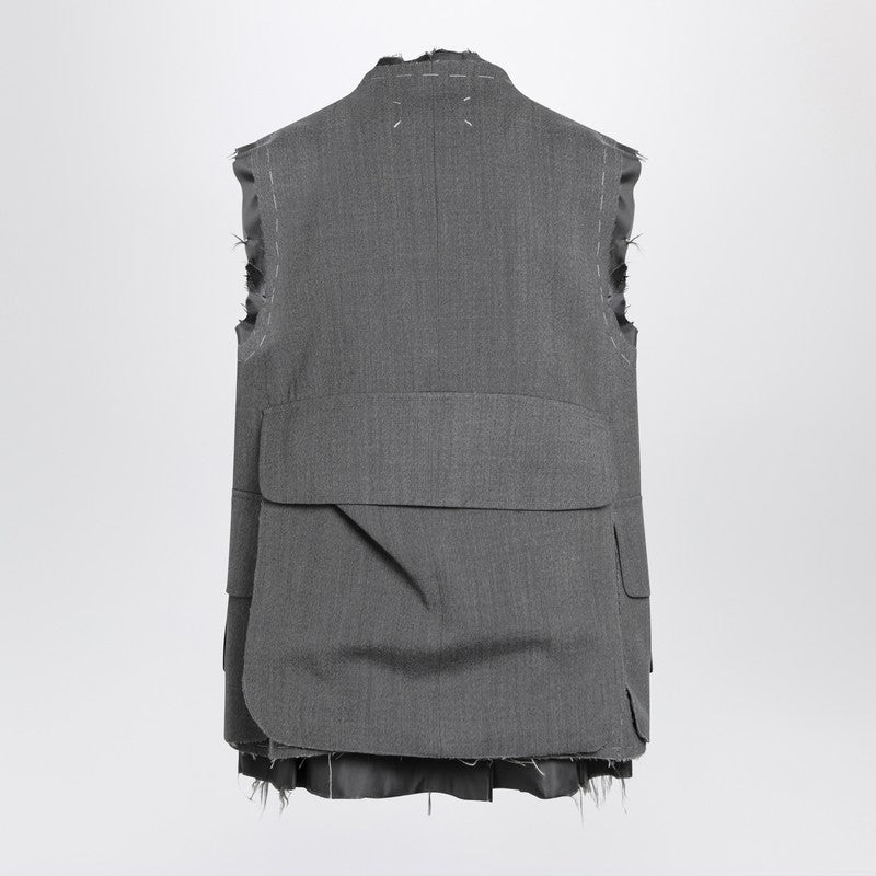 Maison Margiela Vest Work in Progress grey in wool Maison Margiela