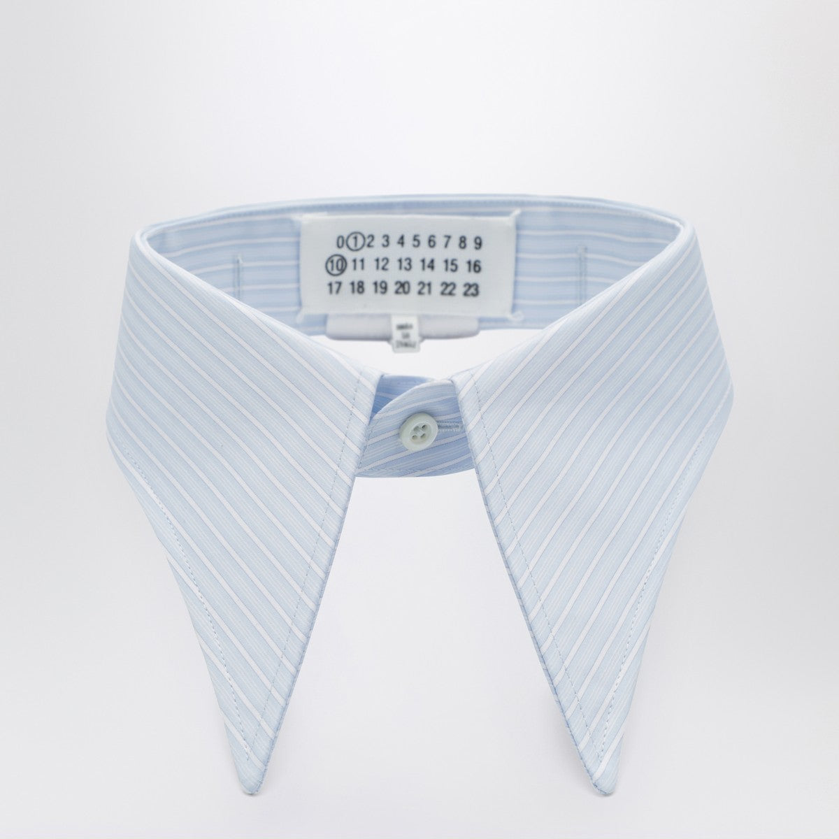 Maison Margiela Pointed collar in blue striped cotton Maison Margiela
