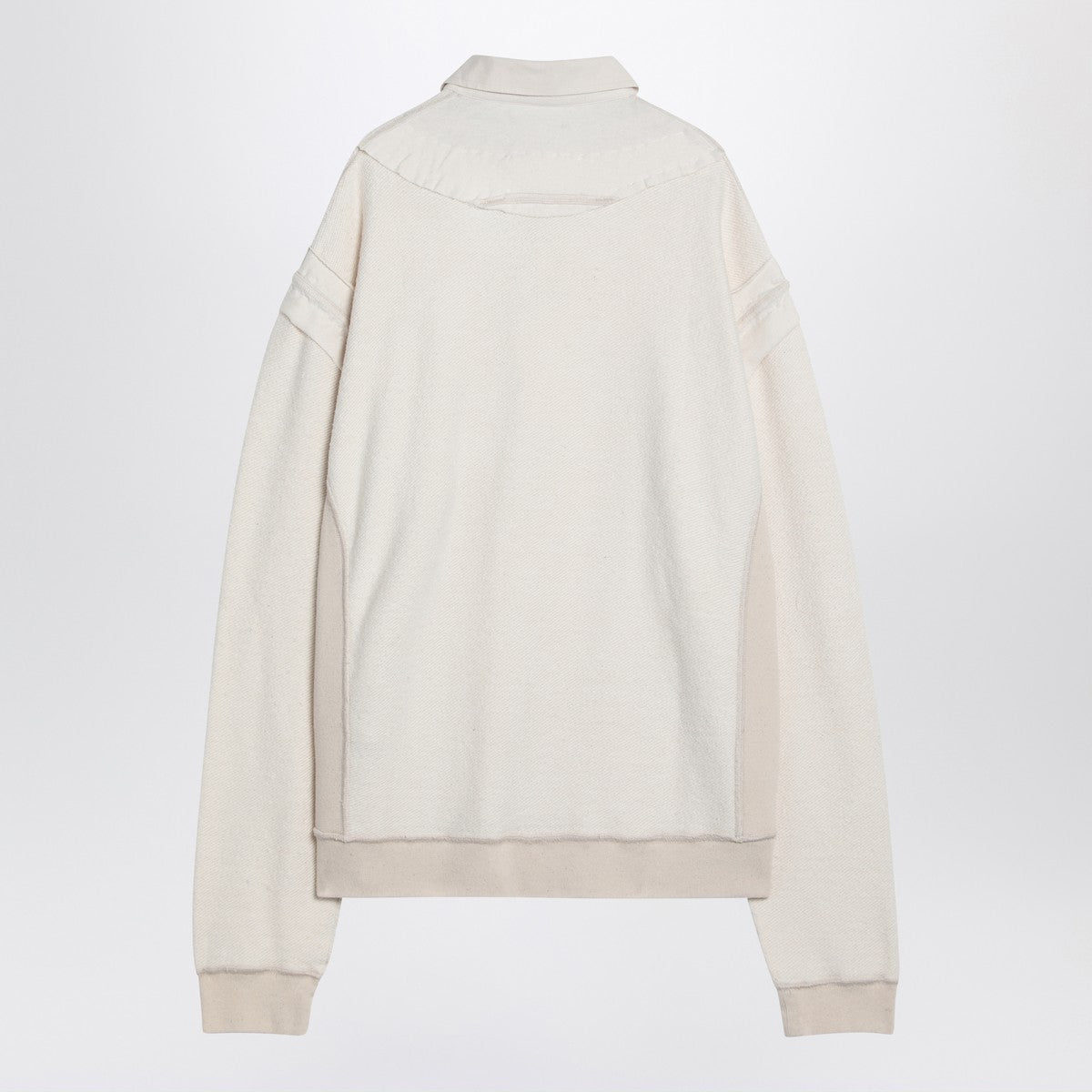 Maison Margiela Distressed-effect ecru sweatshirt Maison Margiela