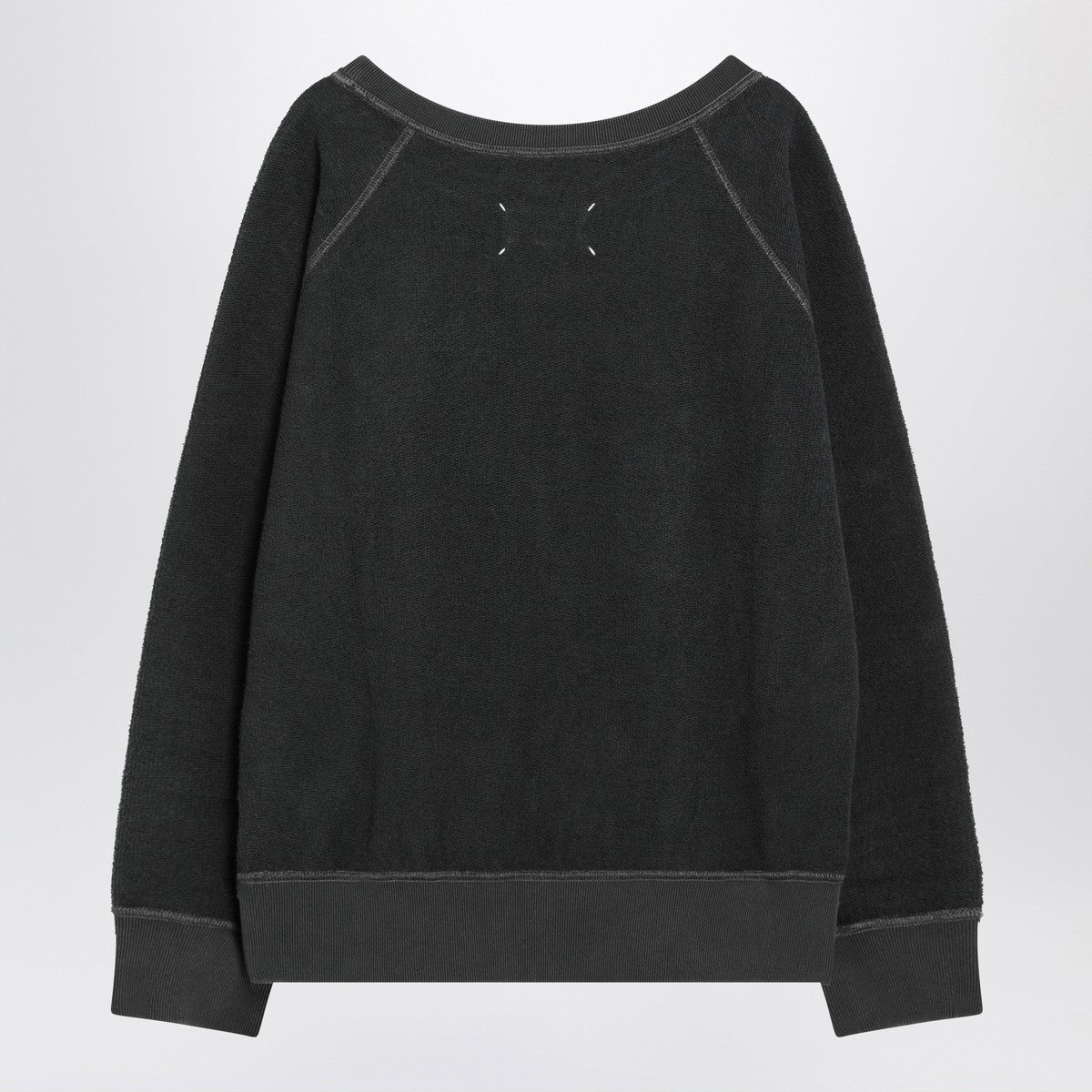 Maison Margiela Faded black sweatshirt in cotton with logo Maison Margiela