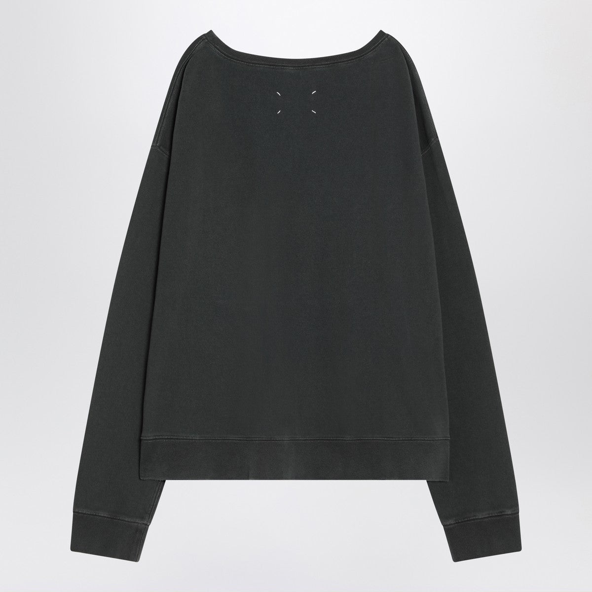 Maison Margiela Faded black sweatshirt with printed logo Maison Margiela