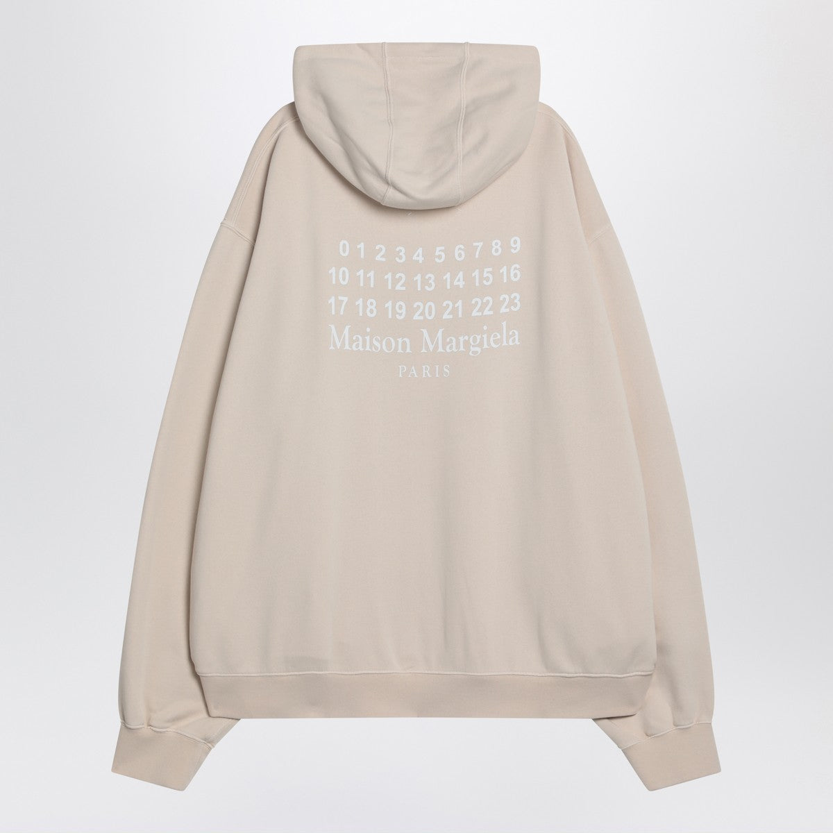 Maison Margiela Oversized écru hoodie with Numeric logo Maison Margiela
