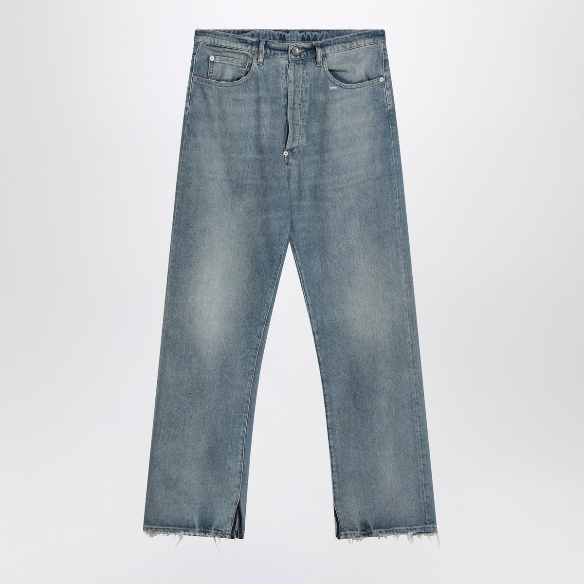 Maison Margiela Blue washed-effect jeans with buckle Maison Margiela
