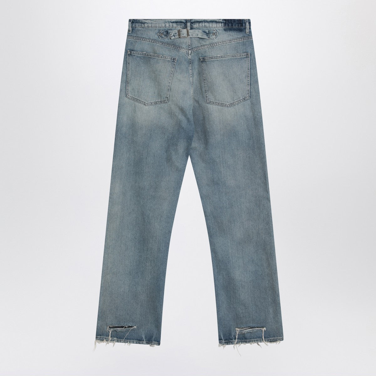 Maison Margiela Blue washed-effect jeans with buckle Maison Margiela