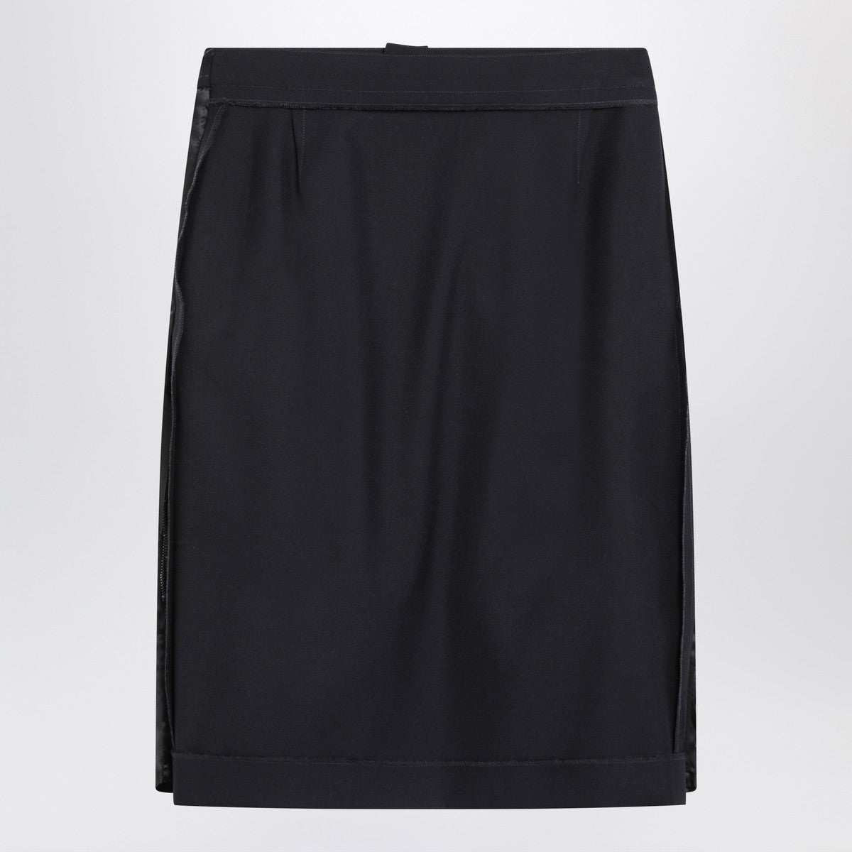 Maison Margiela Blue skirt with satin side panels Maison Margiela
