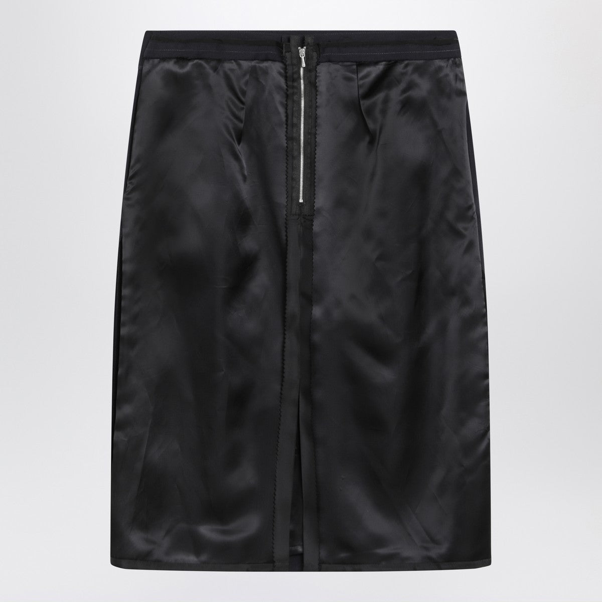Maison Margiela Blue skirt with satin side panels Maison Margiela