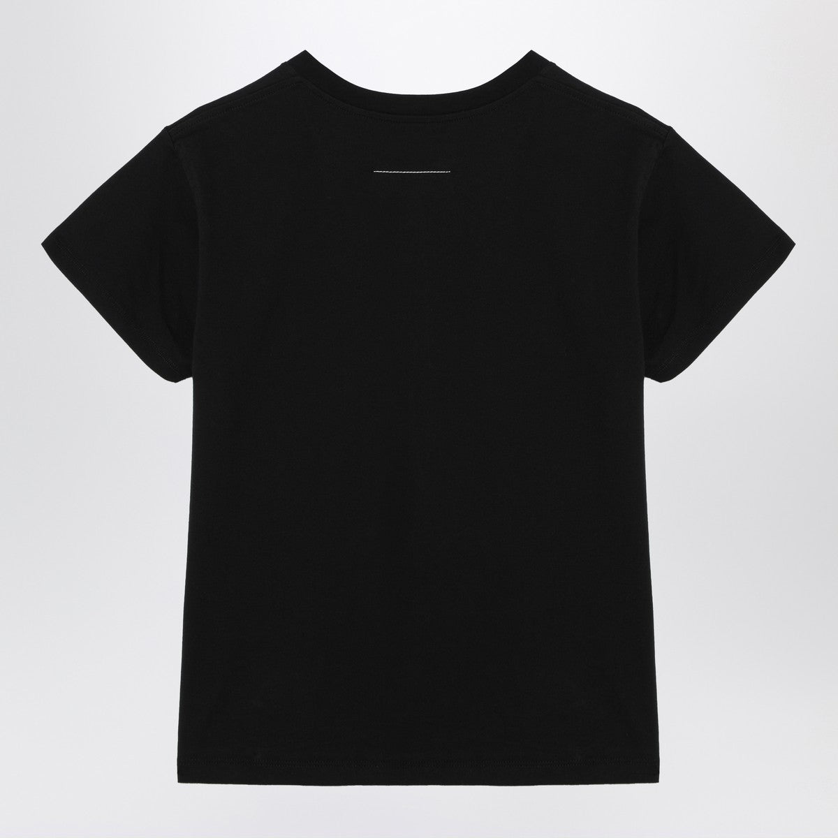 MM6 Maison Margiela Black T-shirt with Numeric Signature