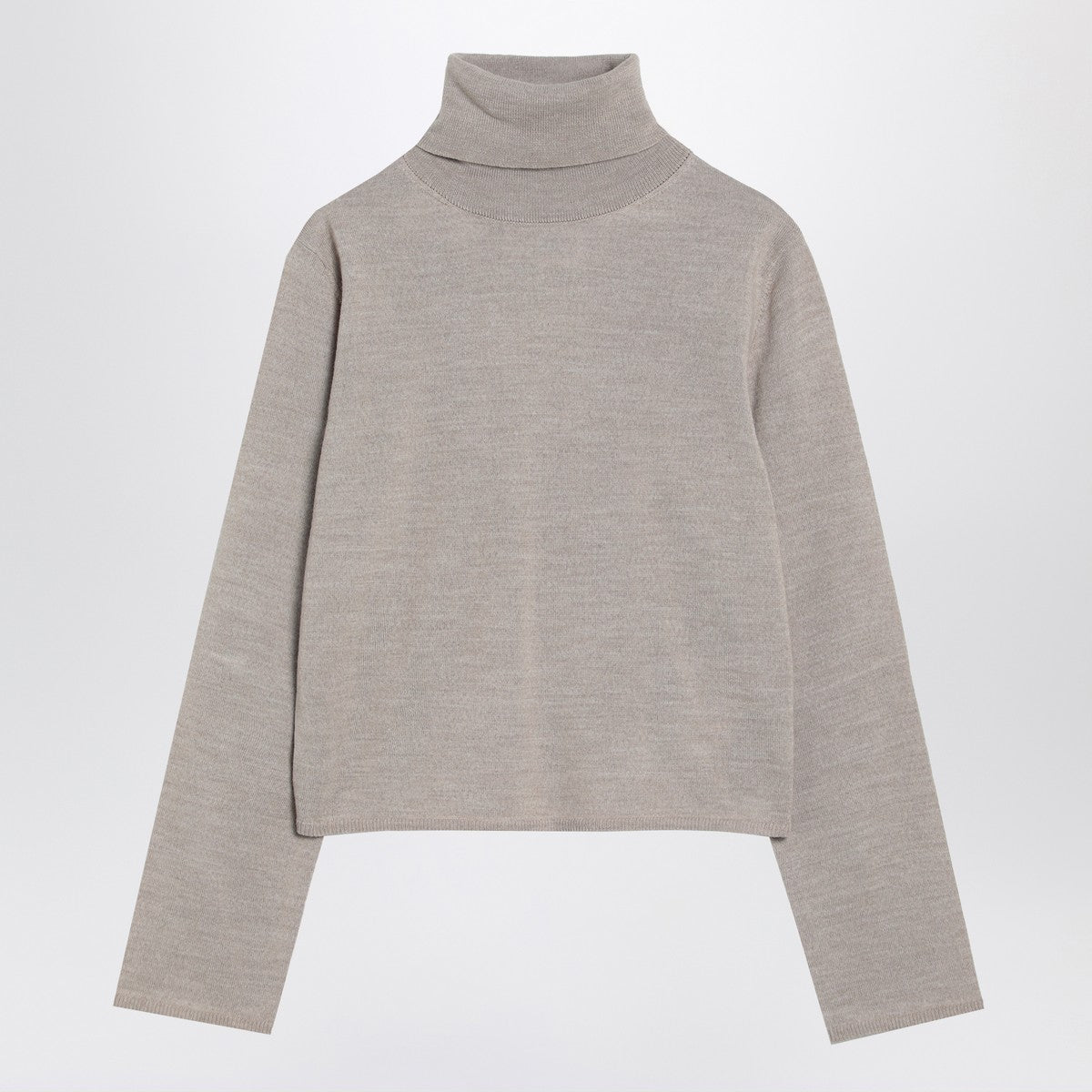 MM6 Maison Margiela Beige wool blend turtleneck sweater MM6 Maison Margiela