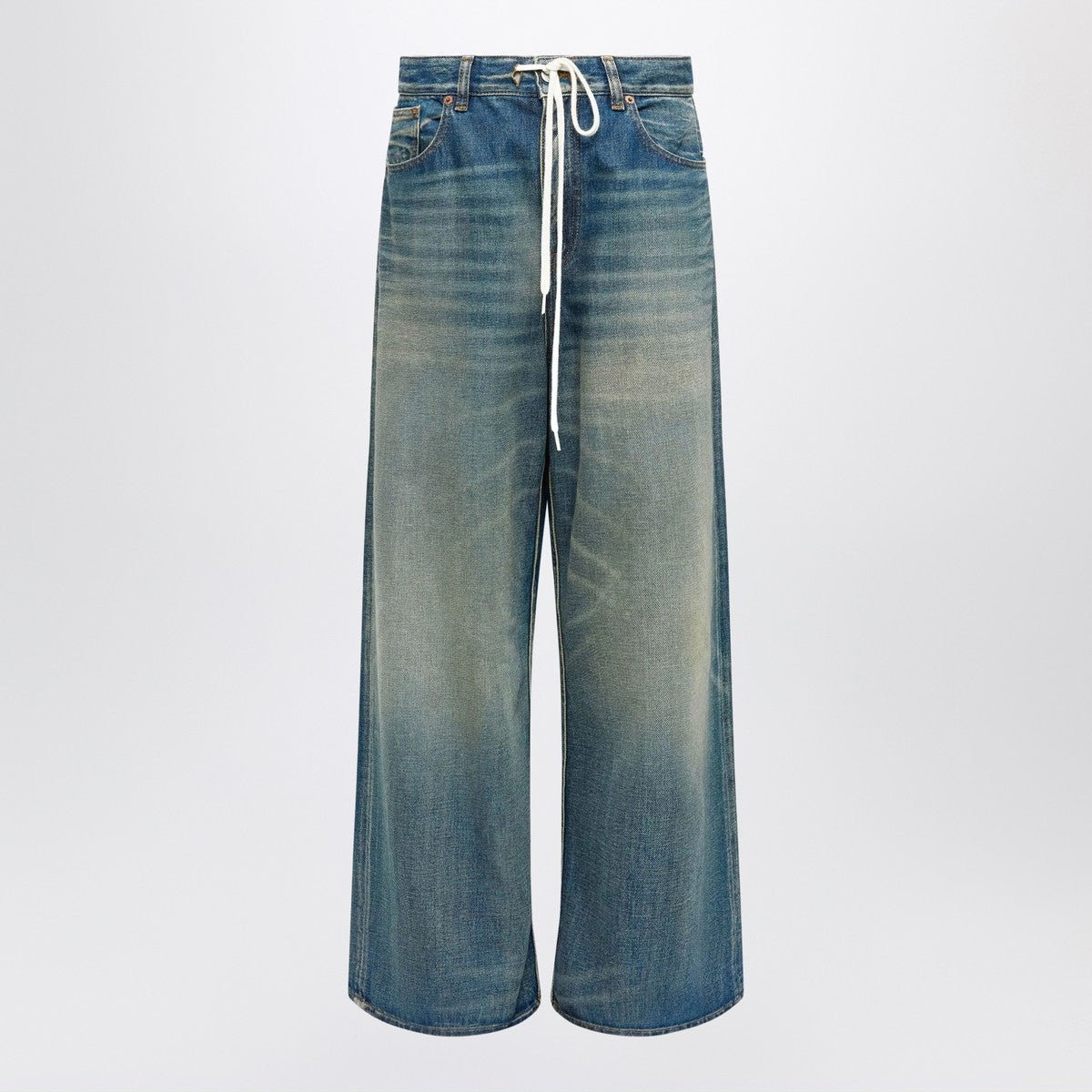 MM6 Maison Margiela Wide-leg washed blue jeans MM6 Maison Margiela