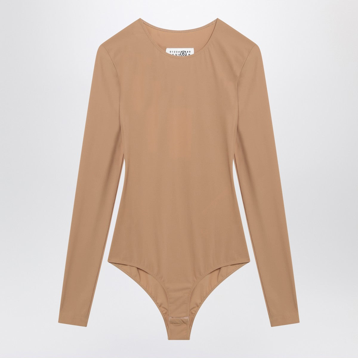 MM6 Maison Margiela Skin-tone bodysuit in lycra jersey MM6 Maison Margiela