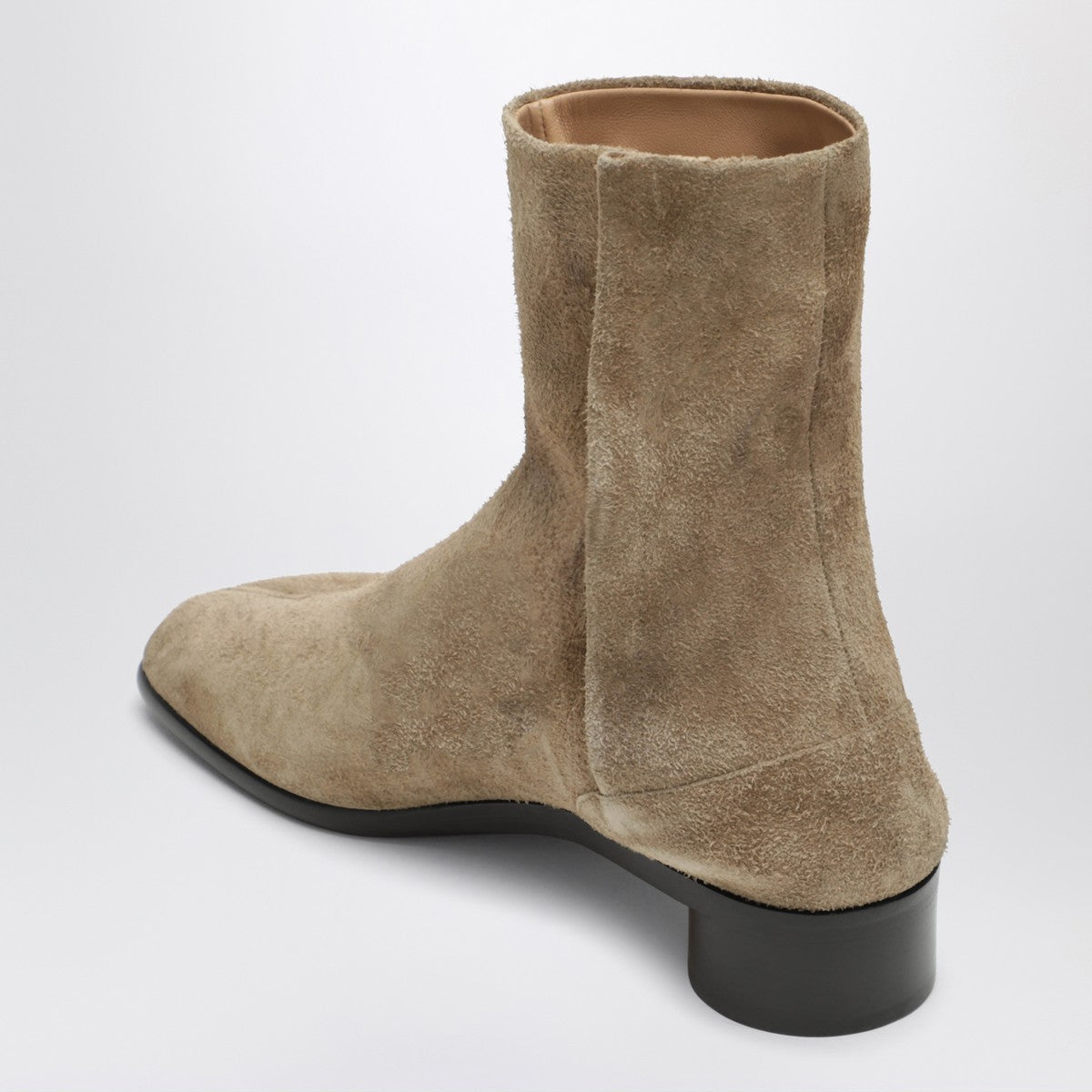 Maison Margiela Beige suede Tabi ankle boots Maison Margiela