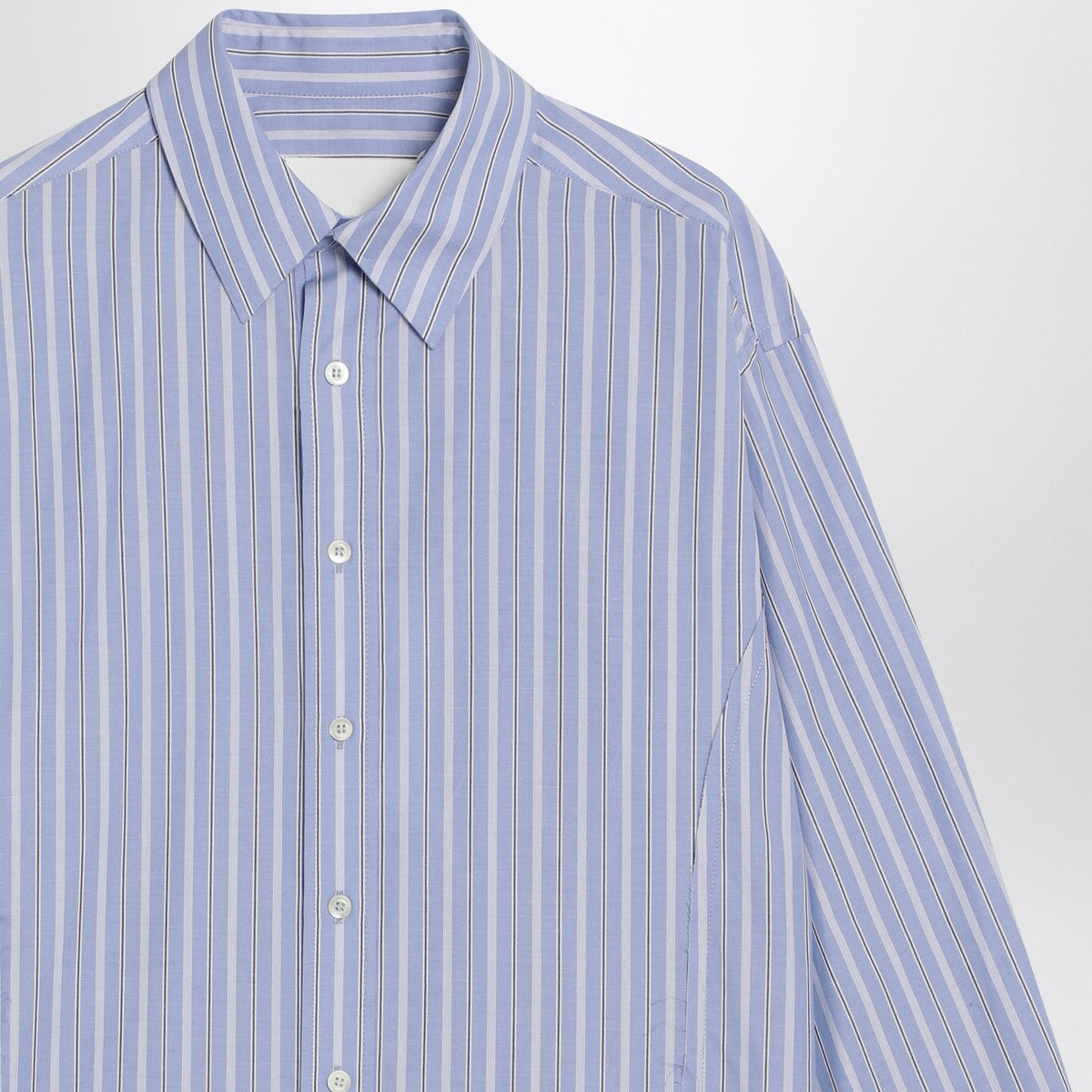 Maison Margiela Light blue striped cotton shirt Maison Margiela