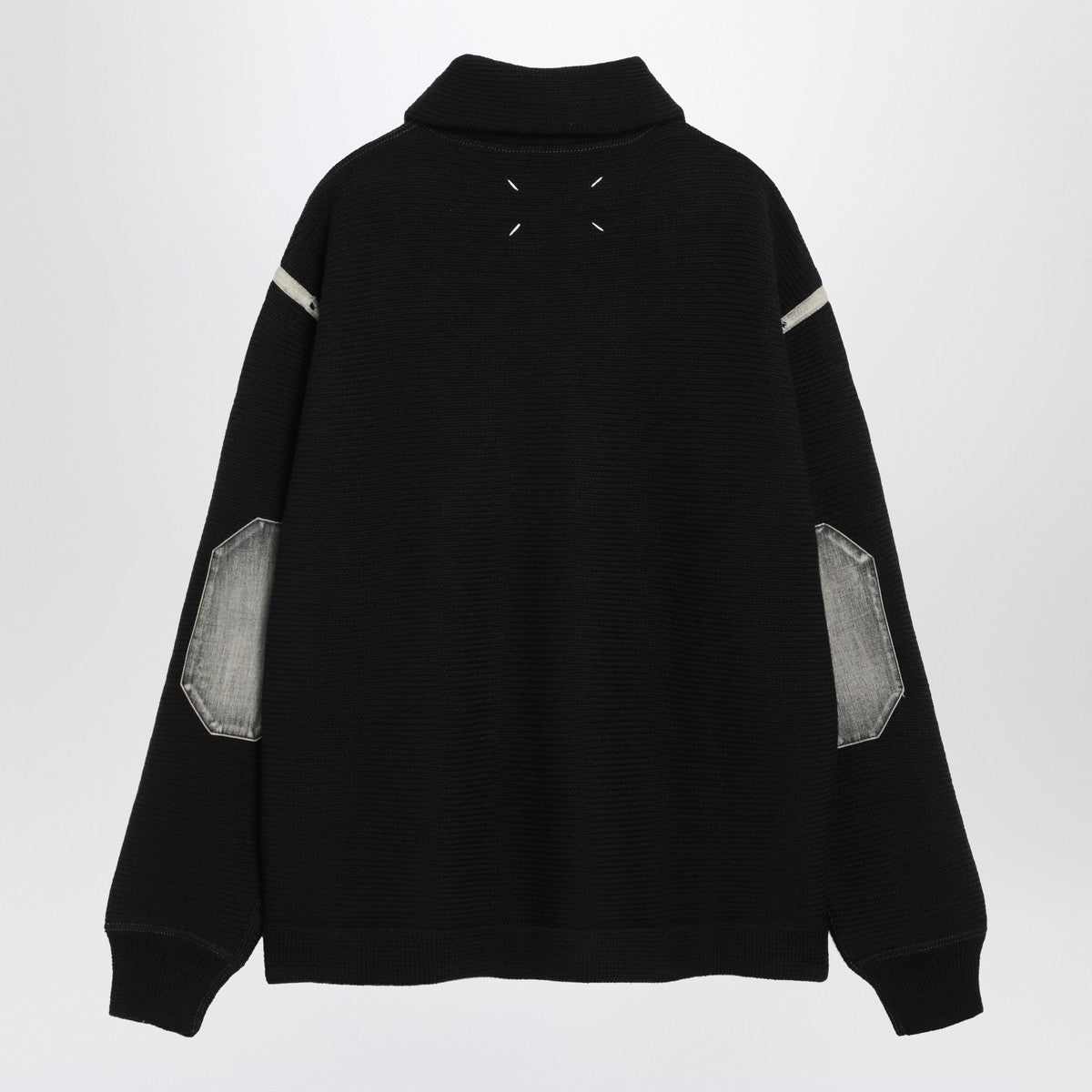 Maison Margiela Black wool half-zip sweater Maison Margiela