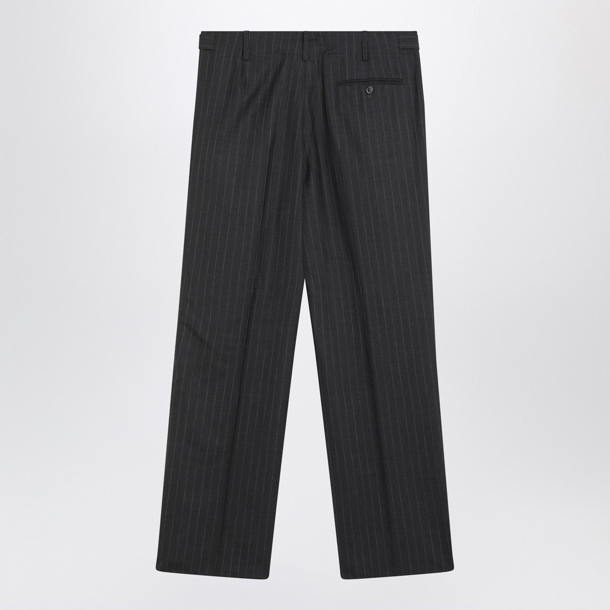 Maison Margiela Grey pinstripe wool trousers Maison Margiela