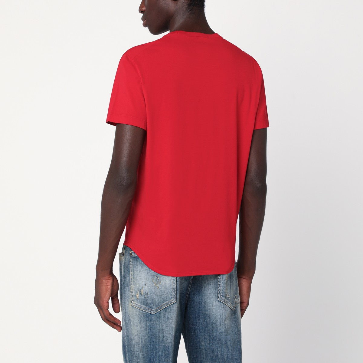 Magliano X D2 Red T-shirt with logo print Magliano X D2