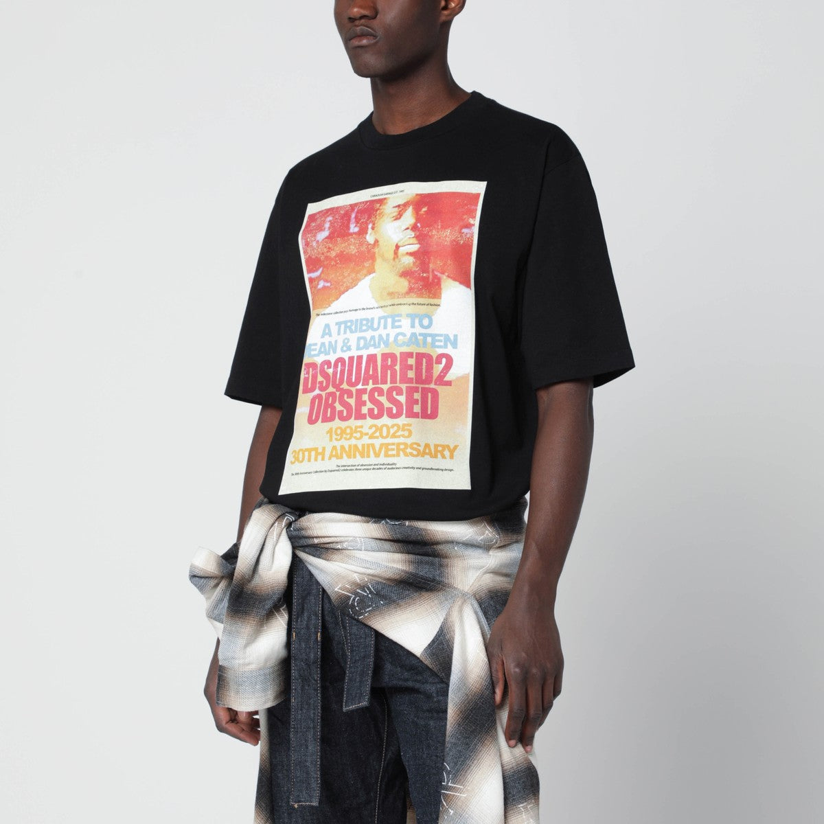 Magliano X D2 Black T-shirt with logo print Magliano X D2