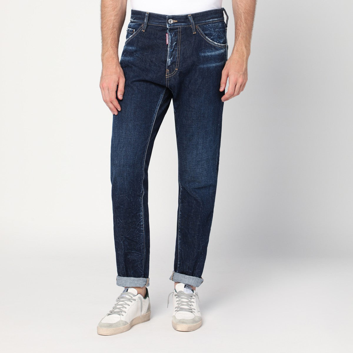 Magliano X D2 Slim navy blue washed-effect jeans Magliano X D2